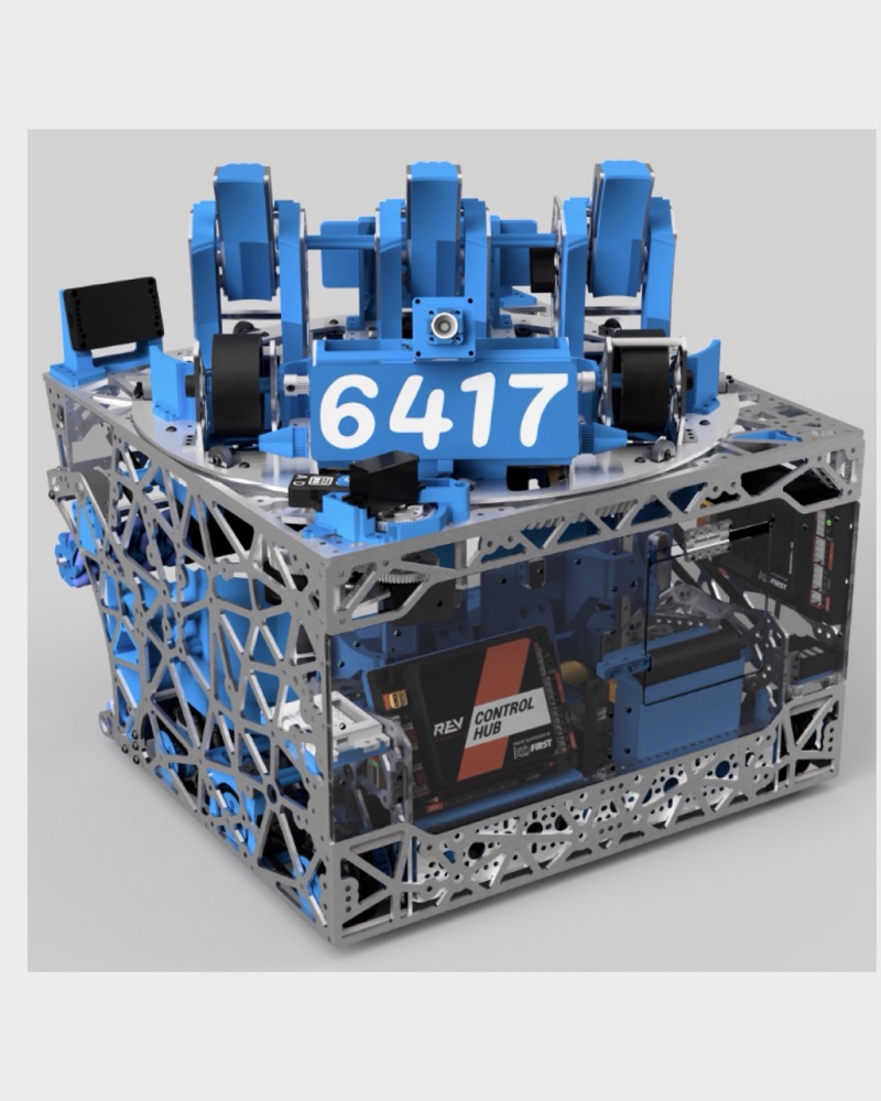 Rendered view of the finished robot, team 6417
